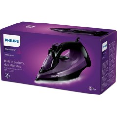 Philips 5000 Series DST5030 Steam Iron 2400W - Black & Purple | Powerful Performance & Sleek Design!